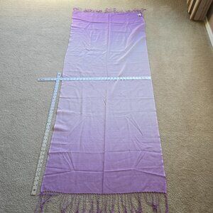 NWOT Banana Republic Lavender Purple Ombre WOOL Scarf Lightweight